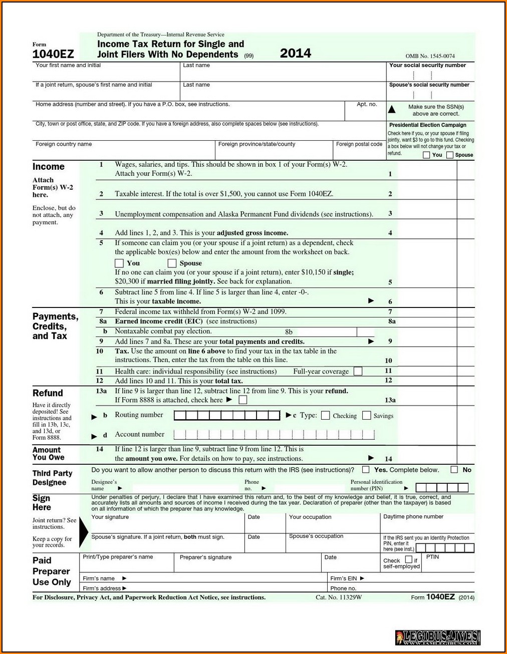Irs Forms 1040ez 2017