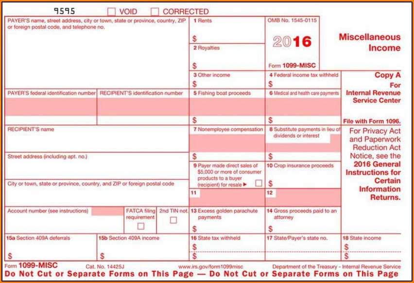 Irs Forms 1099 Misc 2017