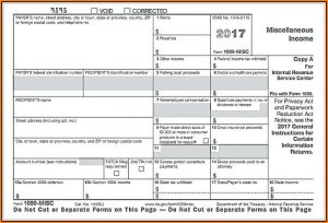 Printable 1099 Misc Form 2017