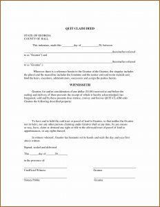 Quick Claim Deed Form Georgia