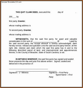 Quick Claim Deed Form Missouri