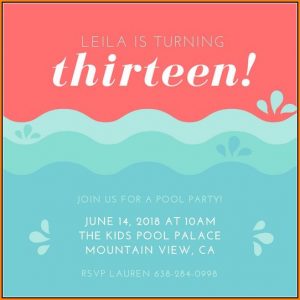 13th Birthday Party Invitation Templates