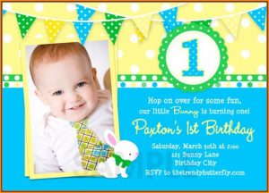 1st Birthday Invitation Template Boy