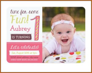 1st Birthday Invitation Template Psd