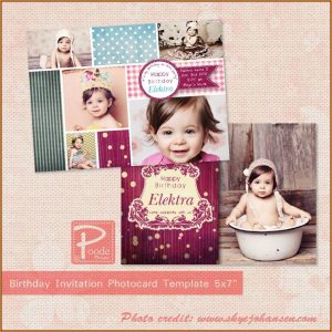 1st Birthday Invitation Templates Photoshop