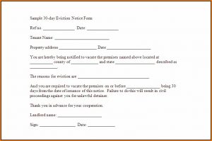 30 Day Eviction Notice Template