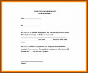 30 Day Eviction Notice Template Uk