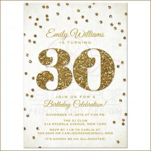 30th Birthday Invitation Templates Word