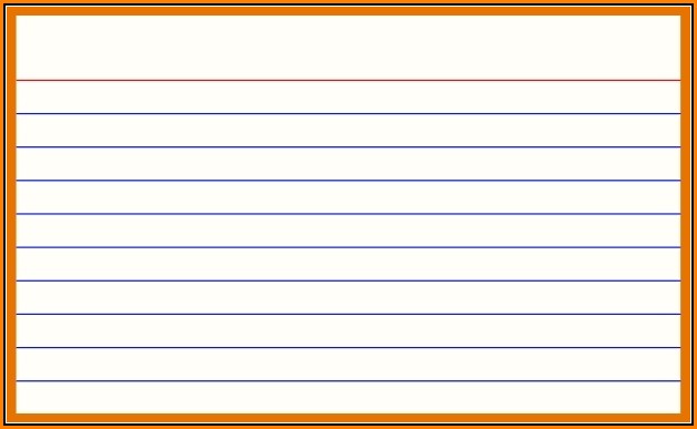 3x5 Index Card Template Word 2016