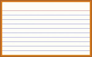 3x5 Index Card Template Word