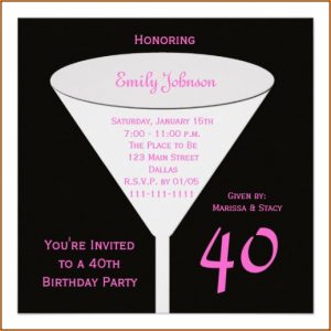 40th Birthday Party Invitation Templates