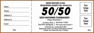 50 50 Raffle Ticket Template Free