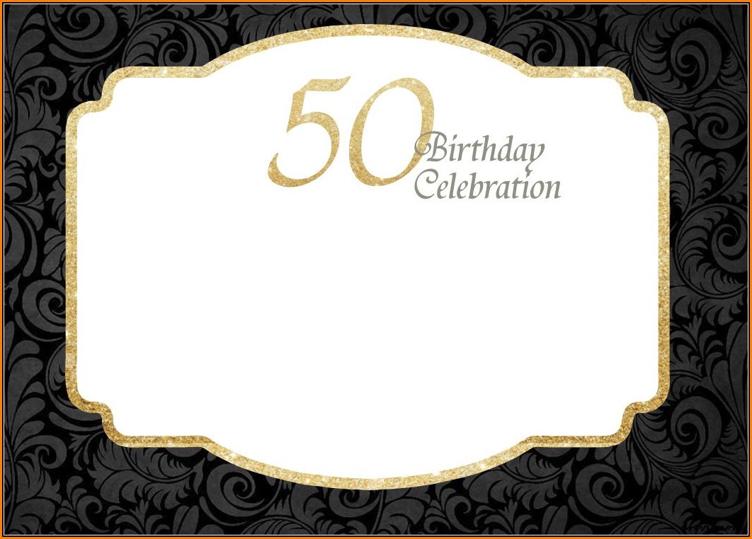 50th Birthday Invitation Template Free Printable
