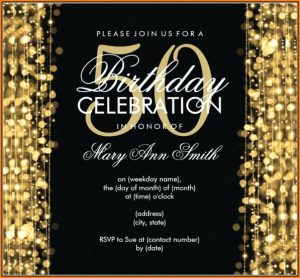 50th Birthday Invitation Templates Word