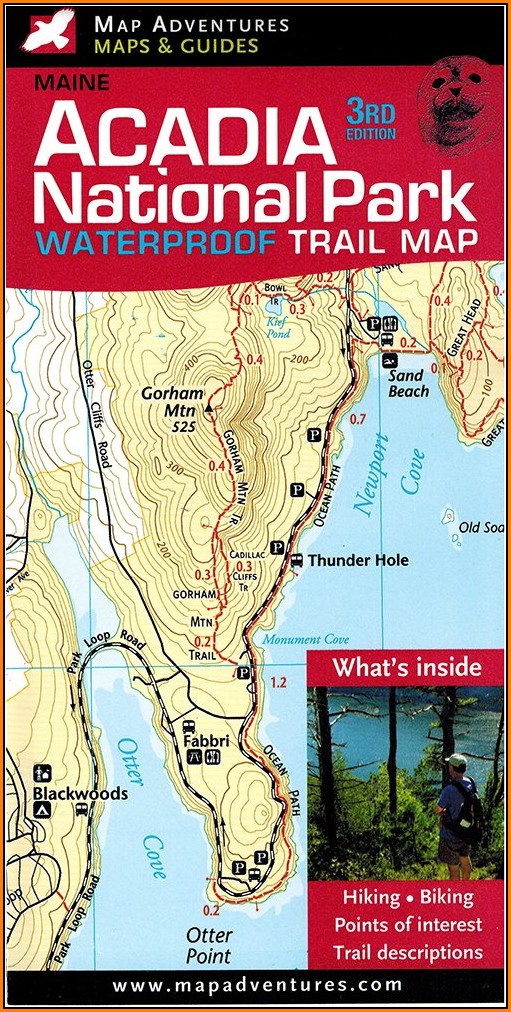 Acadia National Park Trail Map