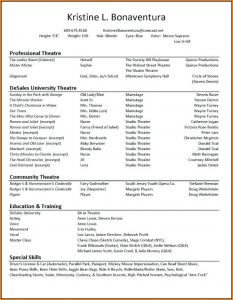 Acting Resume Builder Online