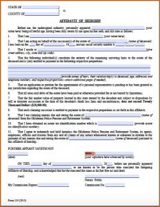 Affidavit Of Heirship Form Oklahoma