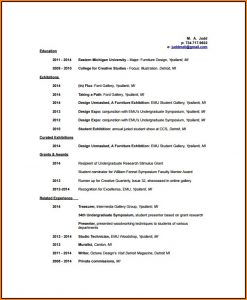 Artist Resume Template Free