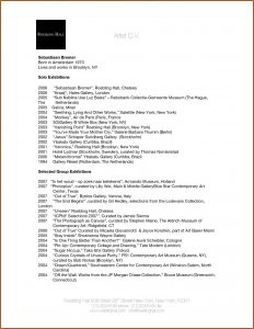 Artist Resume Template Free Download