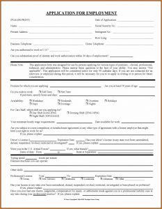 Assisted Living Job Application
