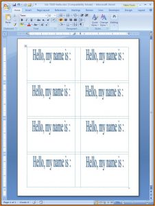 Avery Name Badge Template Word