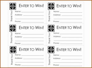 Avery Raffle Ticket Template 16154