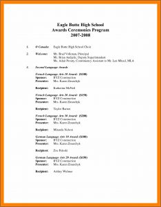 Awards Ceremony Program Template
