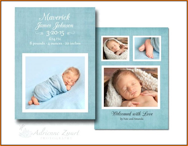 Baby Boy Birth Announcement Template Free