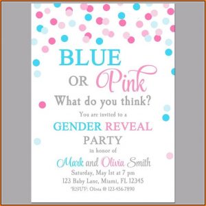 Baby Gender Reveal Invitation Templates