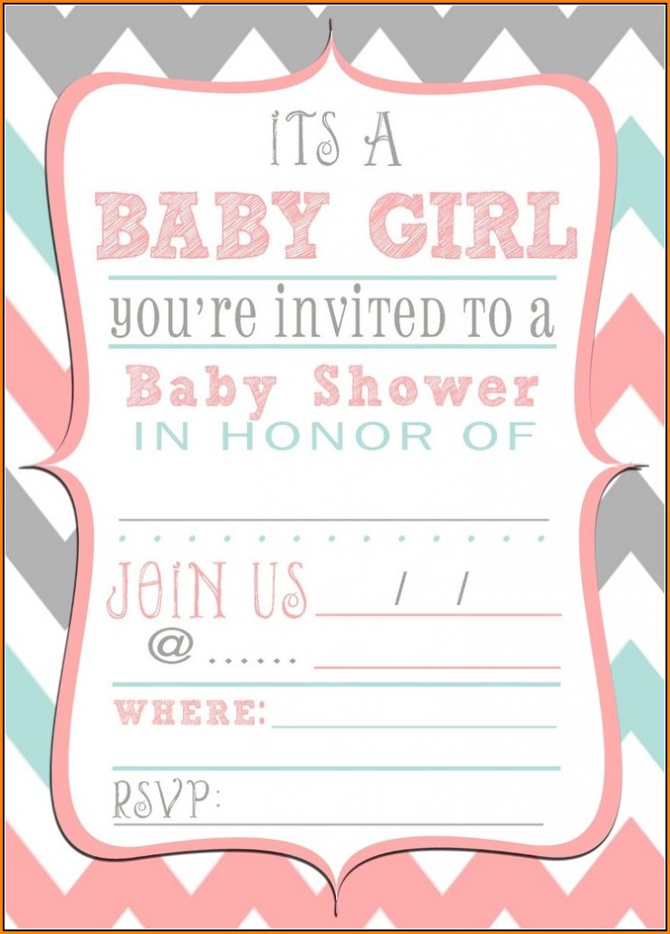 Baby Shower Invite Template Printable Free