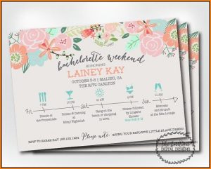 Bachelorette Itinerary Template Free Download
