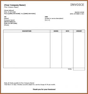 Basic Invoice Template Download Free