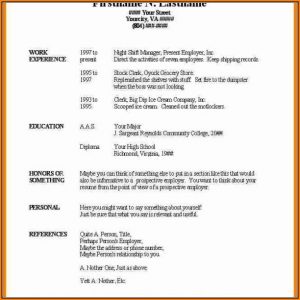 Basic Resume Template Microsoft Word