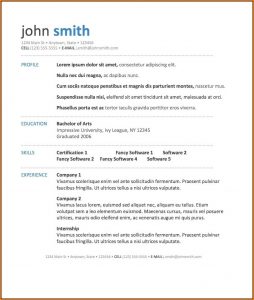 Best Free Resume Templates 2018 Word