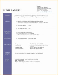 Best Resume Format Download Doc