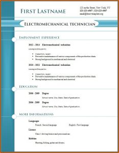 Best Resume Templates Free Download