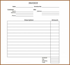 Blank Invoice Form