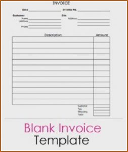 Blank Invoice Format