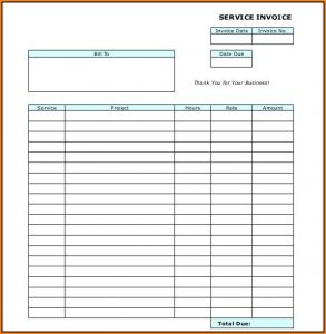 Blank Invoice Format Pdf