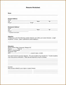 Blank Resume Form