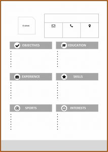 Blank Resume Template For Kids