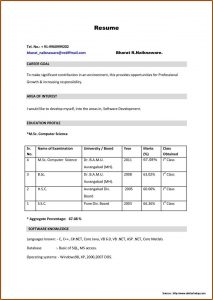 Bsc Nursing Resume Format Free Download