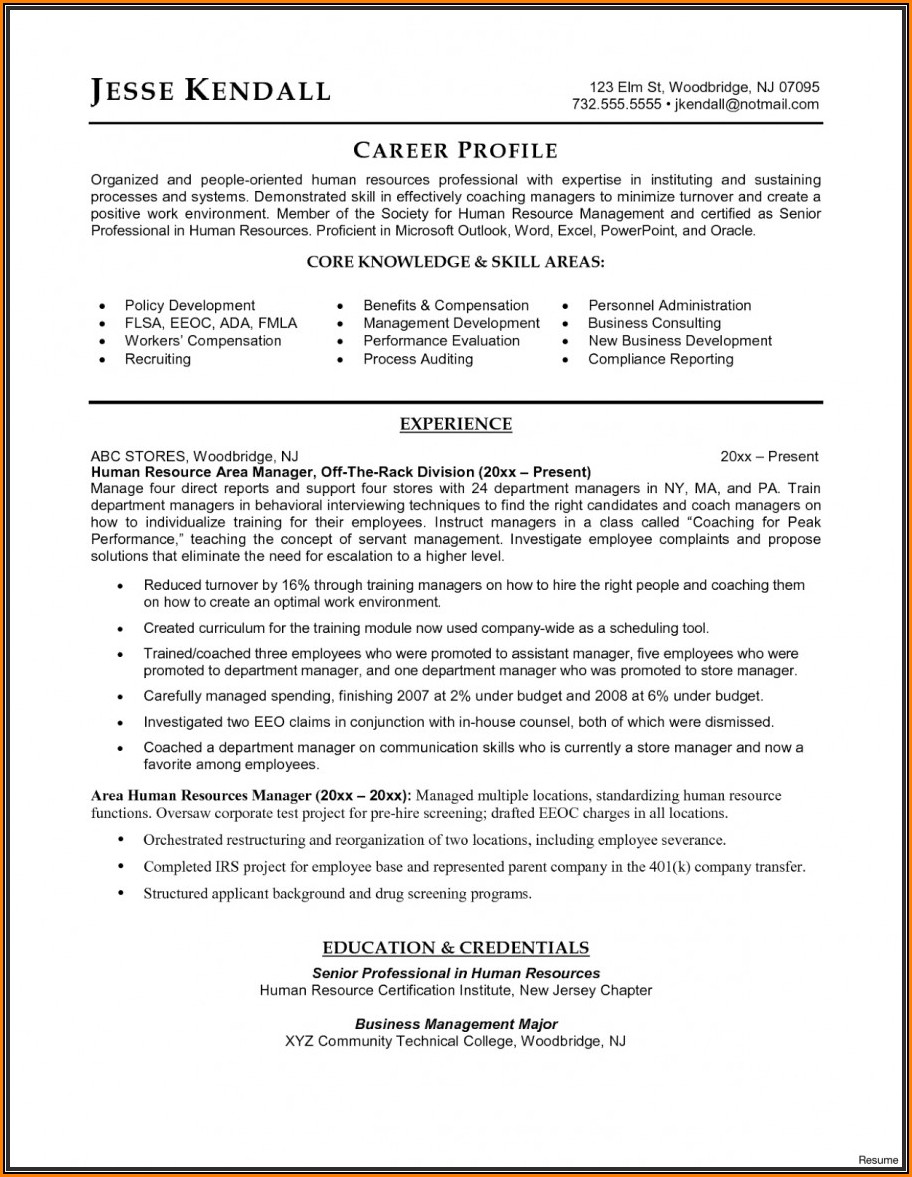 Cna Resume Template Download