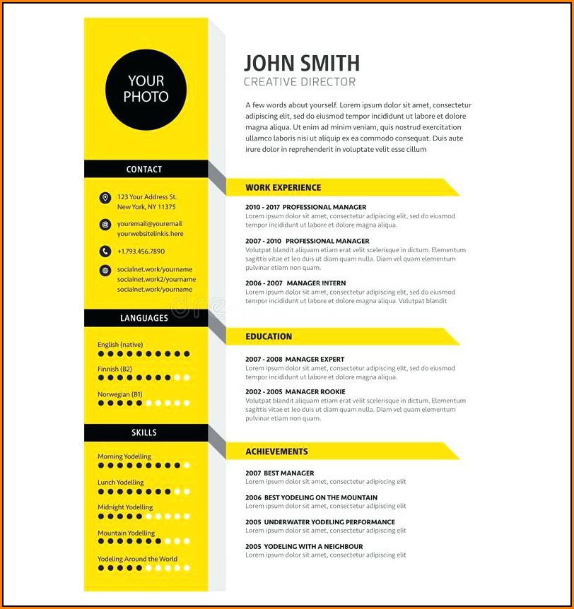 Colorful Resume Templates Free Download