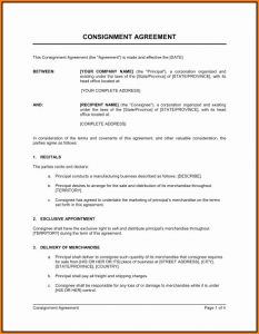 Consignment Contracts Template