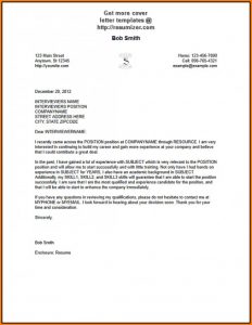 Cover Letter For Resume Examples Free