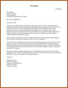 Cover Letter For Training Proposal