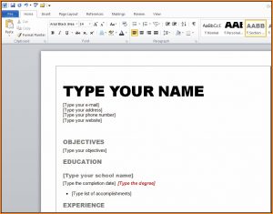 Create A Resume Pdf