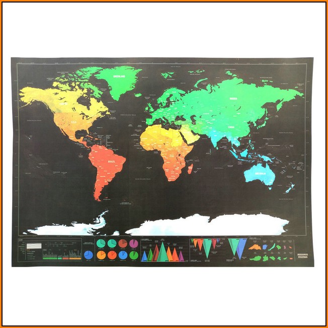 Deluxe Scratch Off World Map