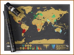 Deluxe World Scratch Map